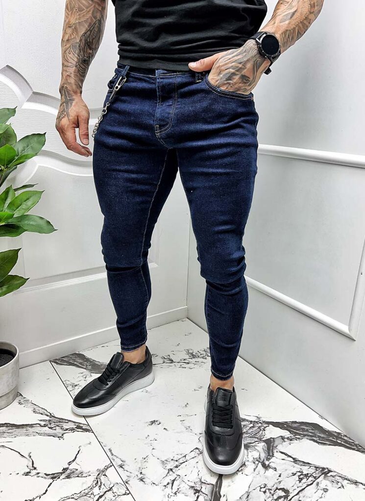 Blugi albastru denim inchis A7275