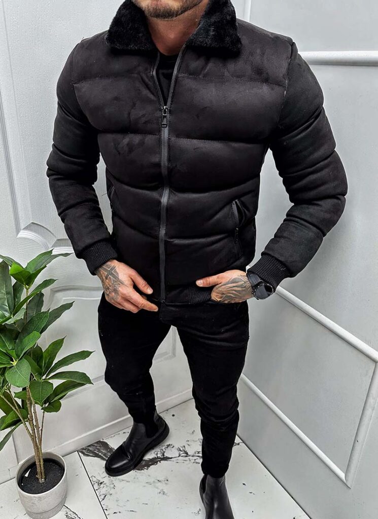 Geaca barbati de plus neagra