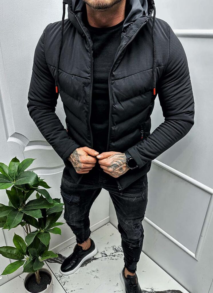 Geaca barbateasca sport neagra