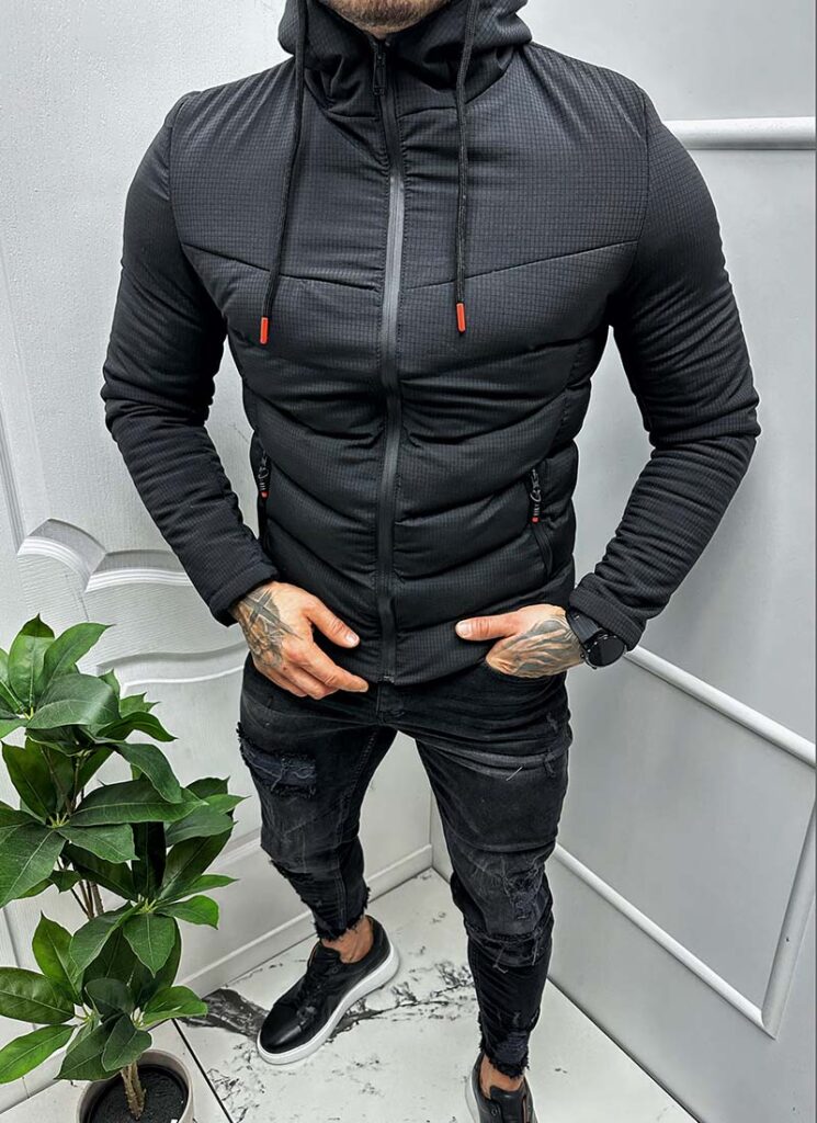 Geaca barbateasca sport neagra