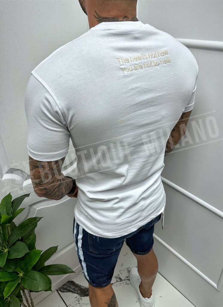 Tricou barbati alb cu inscriere