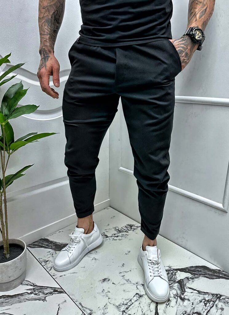 Pantaloni barbati casual negri