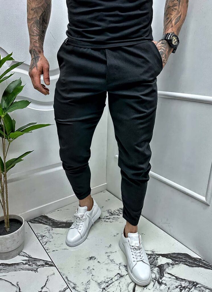Pantaloni barbati casual negri