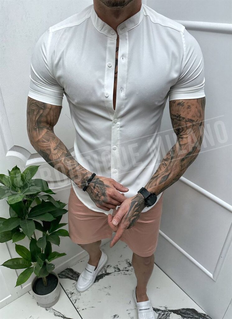Camașa barbati sport elegantă alba