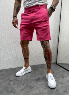 Pantaloni barbati scurti roz KP2198-151