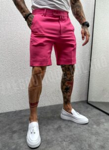 Pantaloni barbati scurti roz KP2198-151