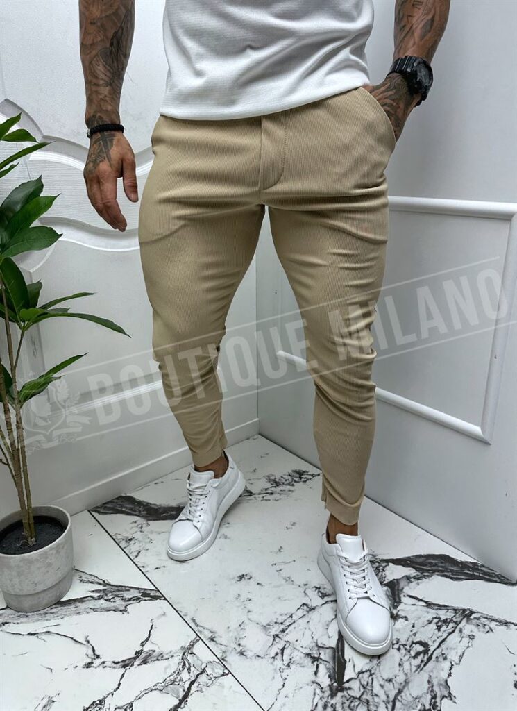 Pantaloni casual sport bej