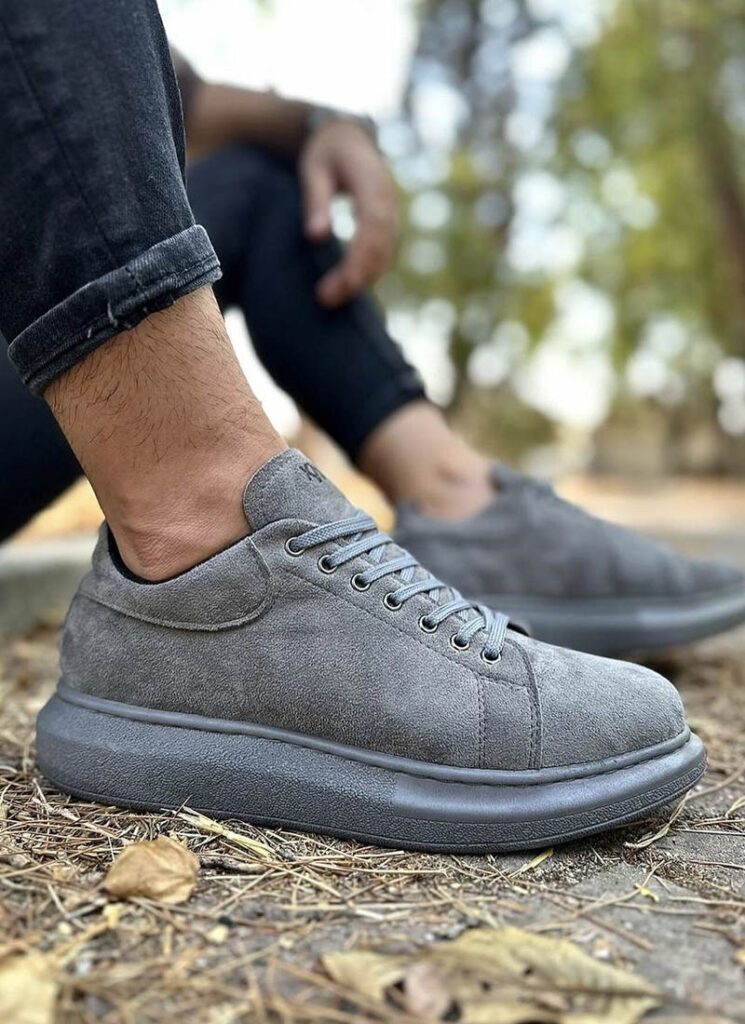 Adidasi barbatesti gri velur ecologic KN281-3