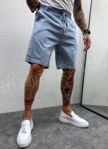 Pantaloni barbatesti scurti Italieni din IN albastru deschis KP5071-5