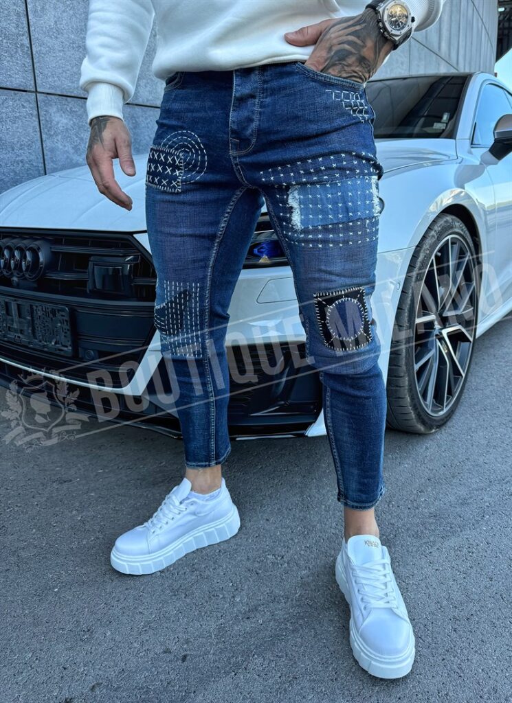 Blugi modern barbatesti albastri