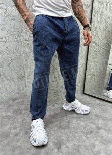 Pantaloni casual barbati în culoarea albastru C117-2