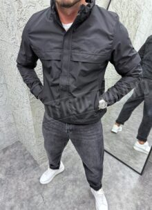 Geaca barbateasca neagra de fas K2081-1