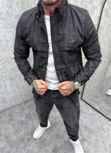 Geaca barbateasca neagra de fas K2081-1
