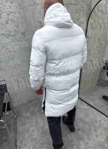 Geaca barbateasca lunga alba K021-2