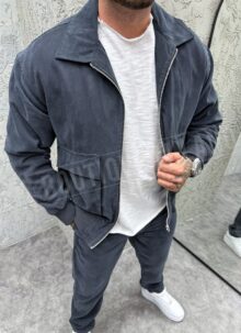 Geaca barbateasca sport neagra K257043-1