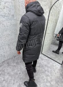 Geaca barbateasca lunga neagra cu emblema K5259-1