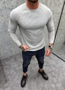 Bluza pentru barbati gri model simplu B523-6