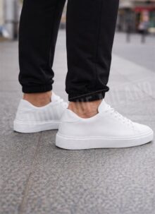Pantofi barbatesti din piele albi O137-2