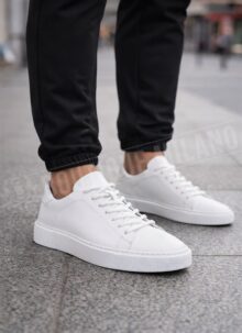 Pantofi barbatesti din piele albi O137-2