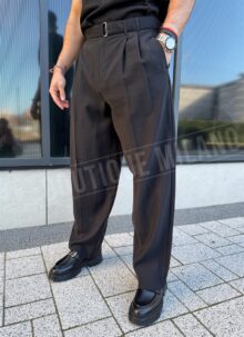 Pantaloni eleganti negri Relax Fit P2799-1