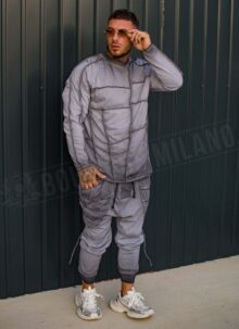 Sport set bărbătească gri cu modern design L0073-2