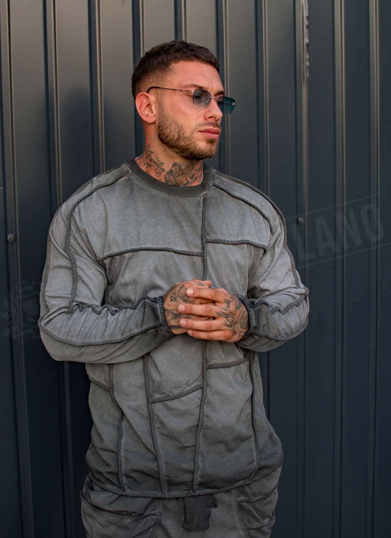 Sport set bărbătească verde cu modern design L0073-3