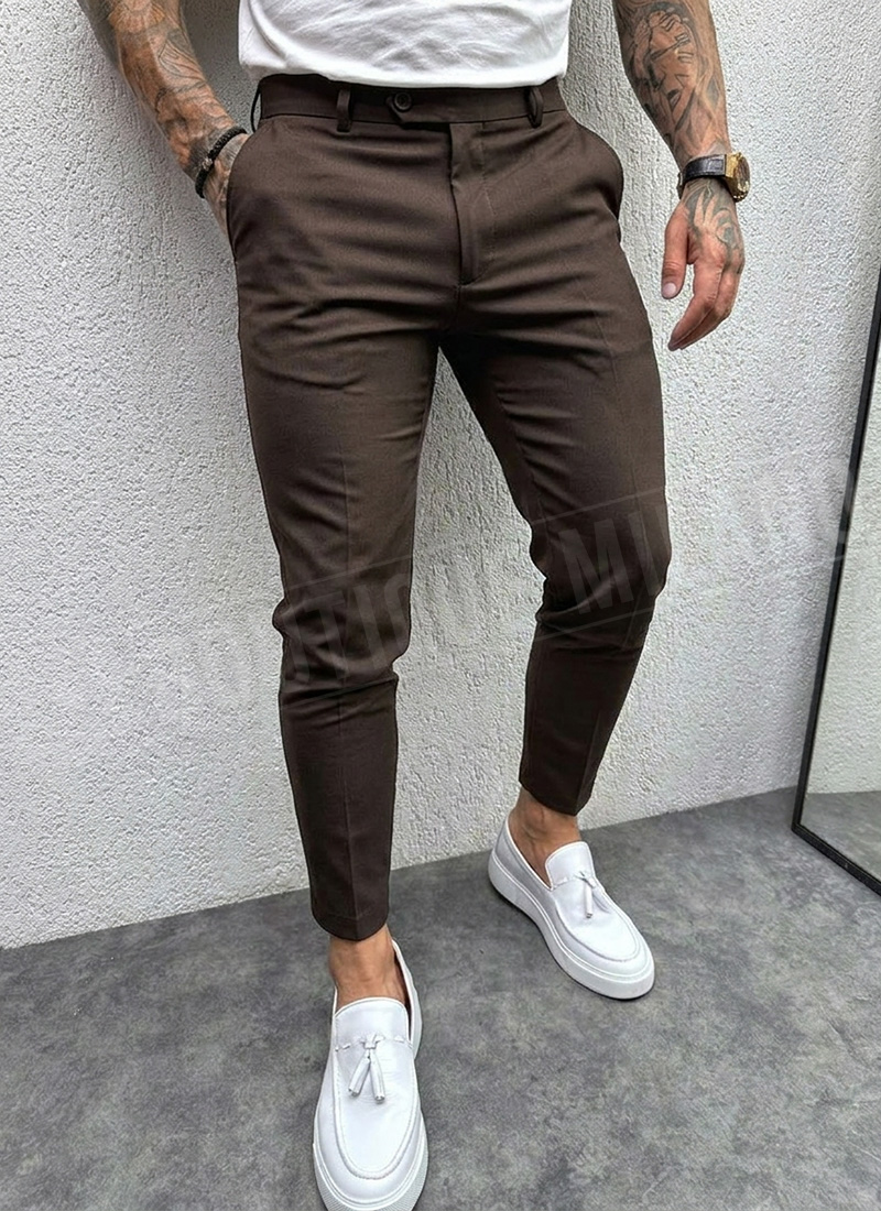 Pantaloni pentru barbati maro P9085-3