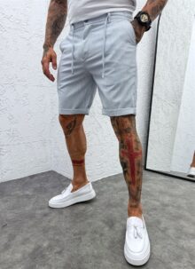 Pantaloni scurti barbatesti albastru deschis KP251-3
