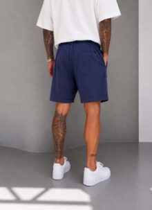 Pantaloni barbatesti scurti albastru inchis KP2100-5