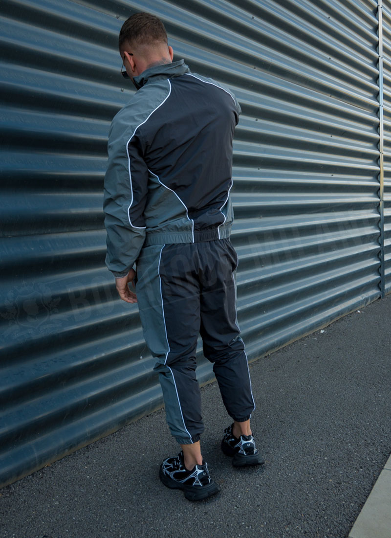 Trening barbatesc "PIPING" – Gri inchis/Negru L1511-4