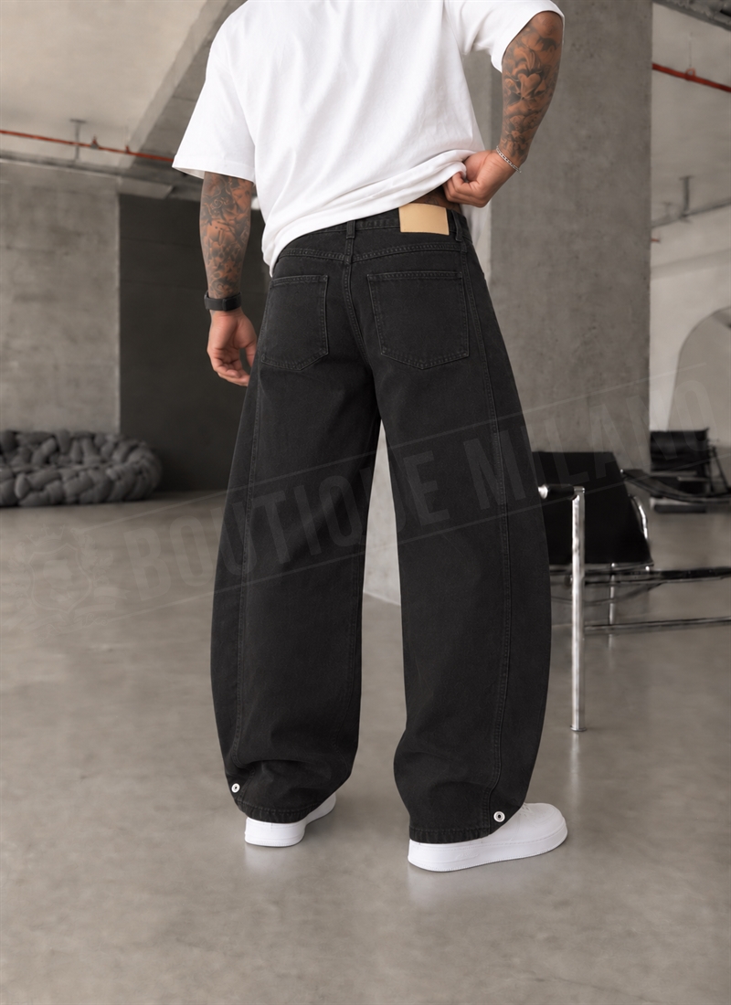 Blugi barbatesti negri BAGGY A535-1