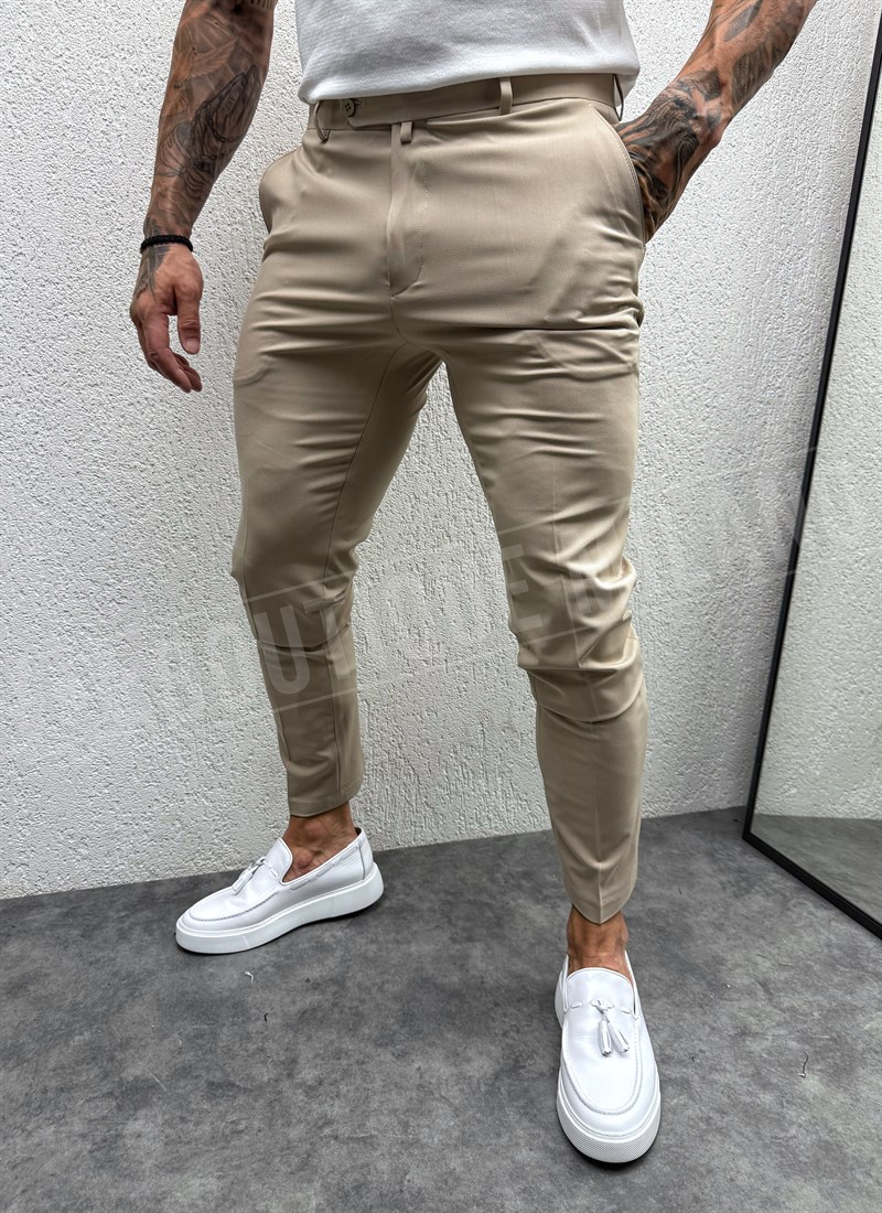 Pantaloni pentru barbati bej P9085-6