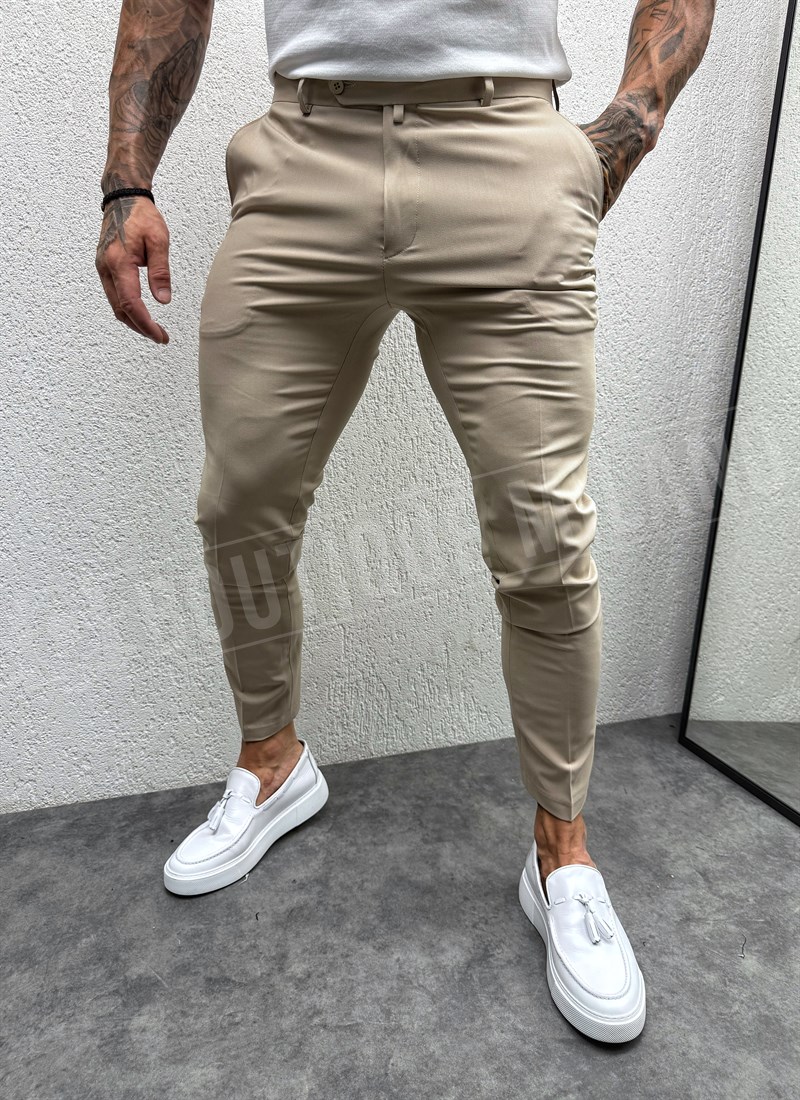 Pantaloni pentru barbati bej P9085-6